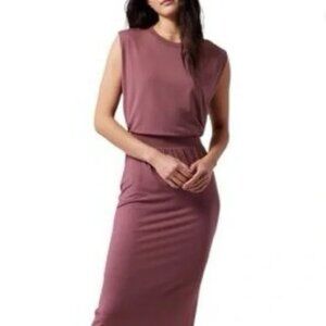 Athleta Santorini Dress Midi Burgundy Small